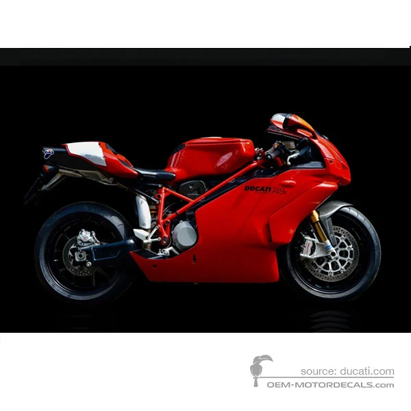 Aufkleber für Ducati 749R 2004 - Rot • Ducati OEM-Aufkleber