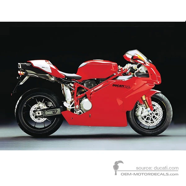 Pegatinas para Ducati 749R 2006 - Rojo • Ducati Pegatinas OEM