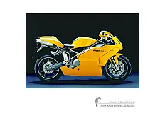 Stickers voor Ducati 749S 2004 - Geel • Ducati OEM Stickers