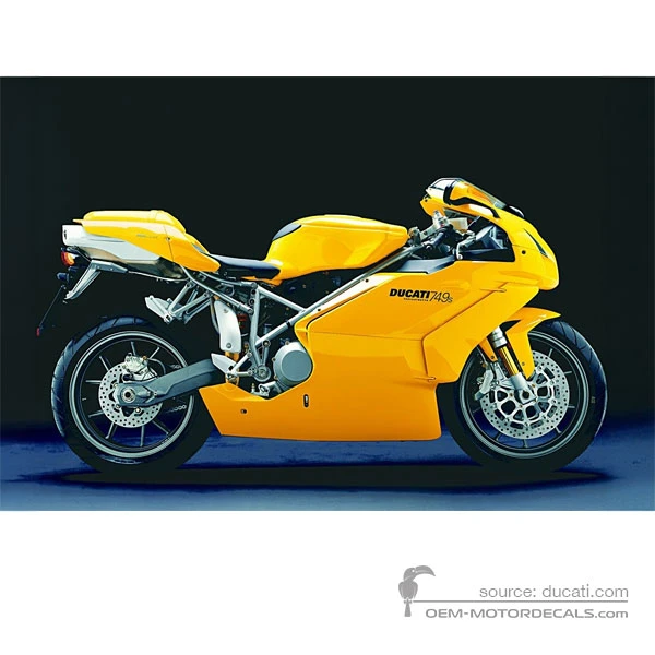 Decals for Ducati 749S 2004 - Yellow • Ducati OEM Decals