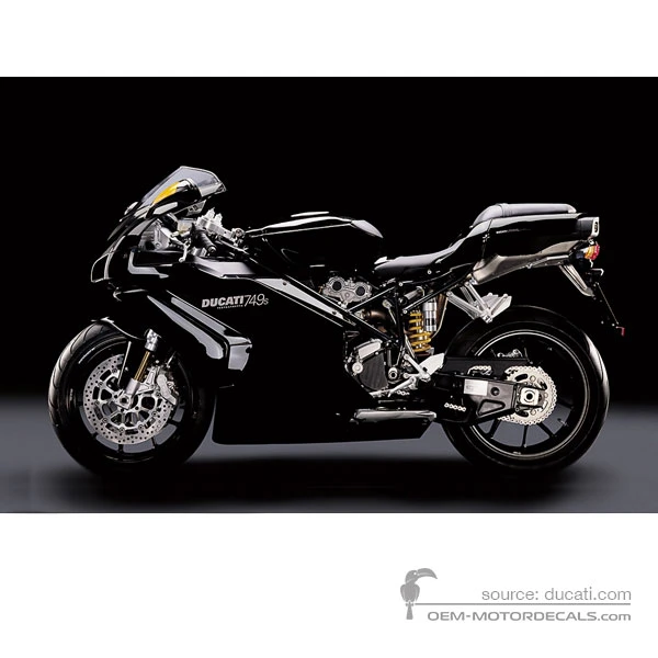 Pegatinas para Ducati 749S 2006 - Gris oscuro • Ducati Pegatinas OEM