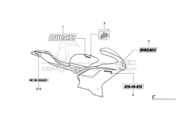 Ducati 848 2008 - Rot