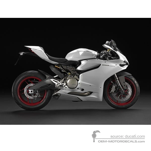 Naklejki do Ducati 899 PANIGALE 2014 - Biały • Ducati Naklejki OEM