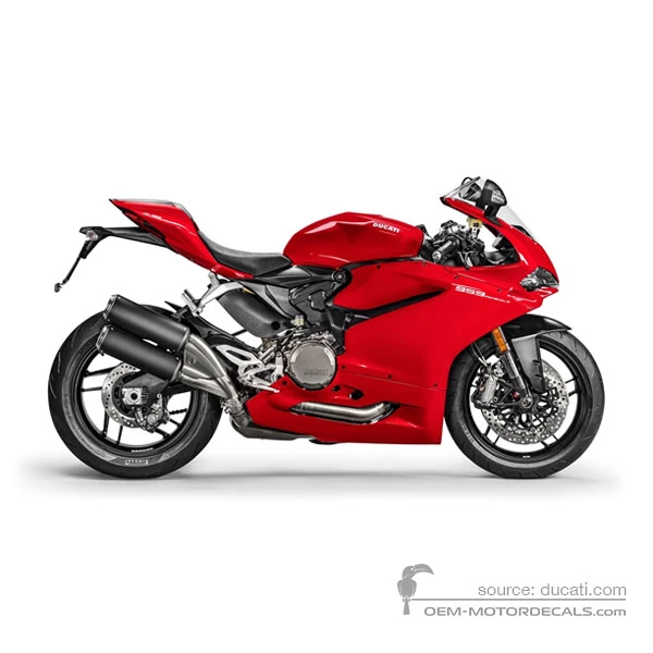 Naklejki do Ducati 959 PANIGALE 2018 - Czerwony • Ducati Naklejki OEM