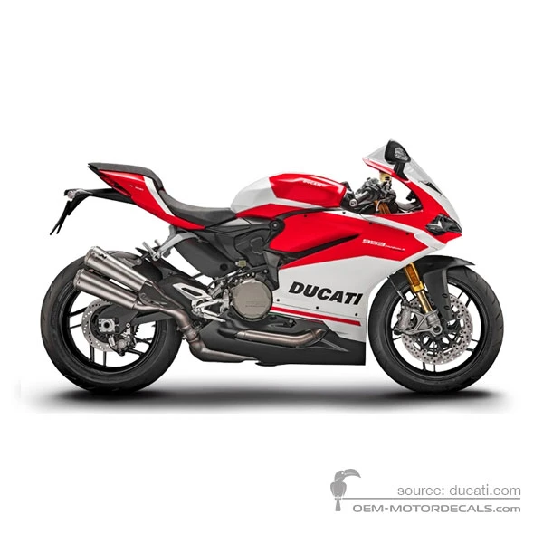 Naklejki do Ducati 959 PANIGALE 2018 - Czerwony • Ducati Naklejki OEM