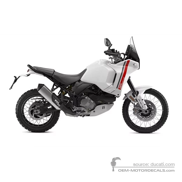 Pegatinas para Ducati DESERTX 2024 - Blanco • Ducati Pegatinas OEM