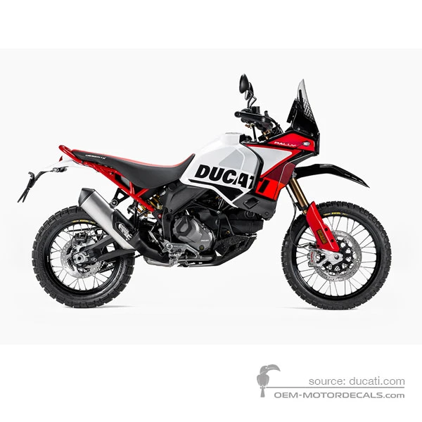 Aufkleber für Ducati DESERTX 2025 Rally - Weiss • Ducati OEM-Aufkleber