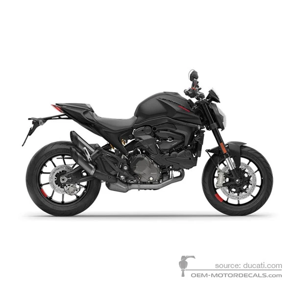 Stickers voor Ducati MONSTER 2022 - Donkergrijs • Ducati OEM Stickers