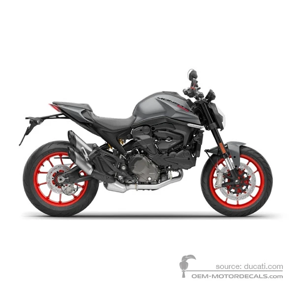 Stickers voor Ducati MONSTER 2023 - Grijs • Ducati OEM Stickers