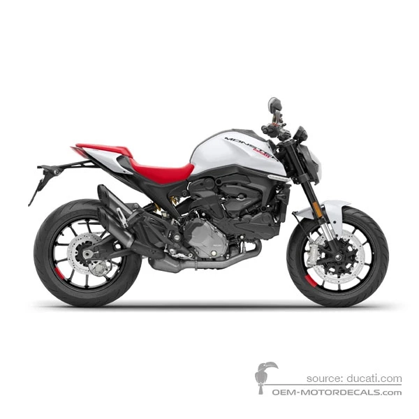 Autocollants pour Ducati MONSTER 2025 - Blanc • Ducati Autocollants OEM
