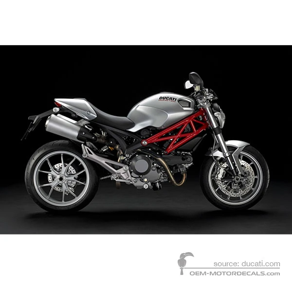 Autocollants pour Ducati MONSTER 1100 2010 - Argent • Ducati Autocollants OEM
