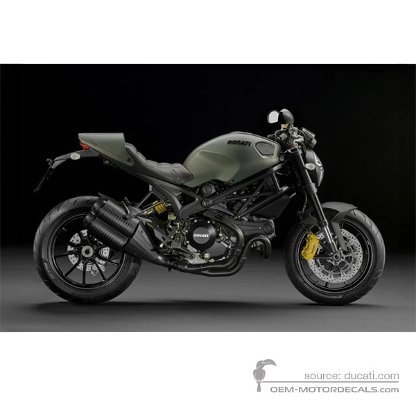 Adesivi per Ducati MONSTER 1100 DIESEL 2012 - Verde • Ducati Adesivi OEM