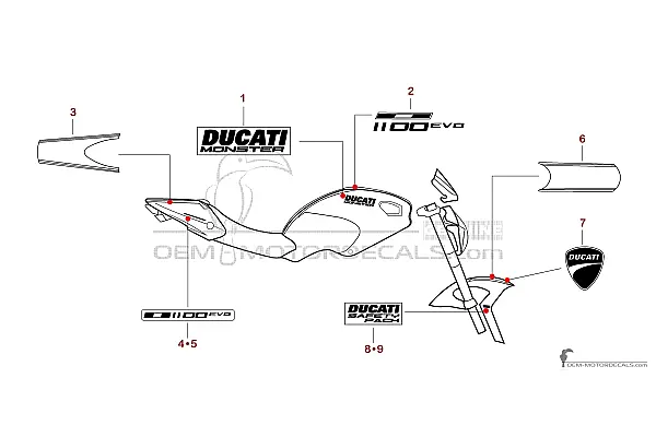 Ducati MONSTER 1100 EVO 2011 - Rood