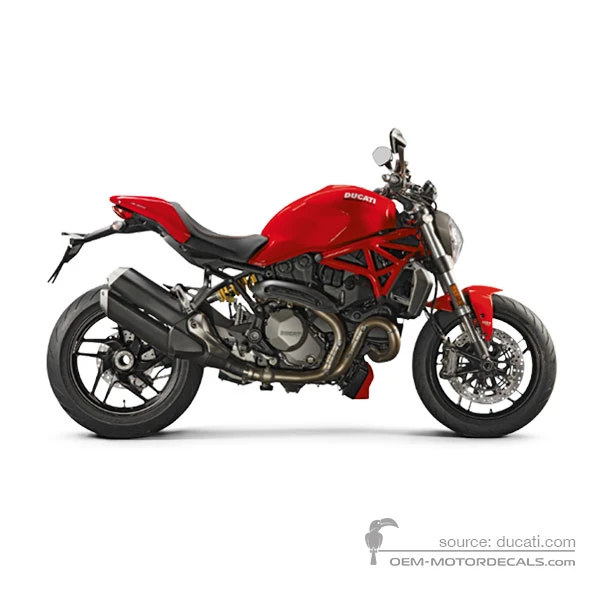 Decals for Ducati MONSTER 1200 2018 - Red • Ducati OEM Decals
