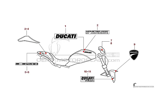 Ducati MONSTER 1200 25° ANNIVERSARIO 2019 - Biały