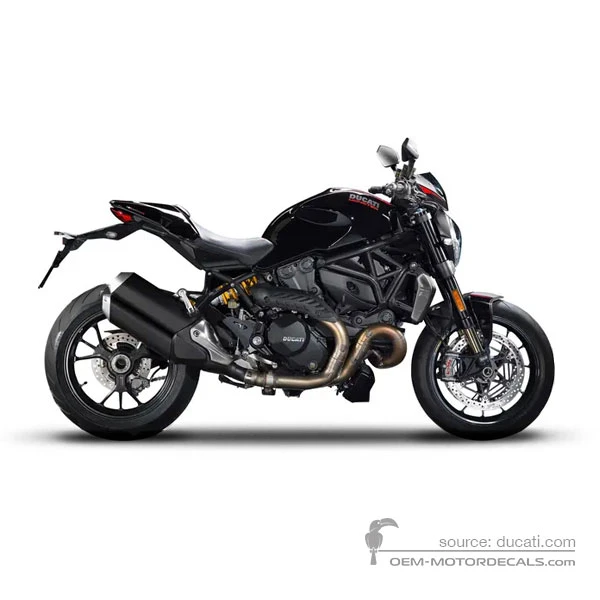 Naklejki do Ducati MONSTER 1200 R 2017 - Czarny • Ducati Naklejki OEM