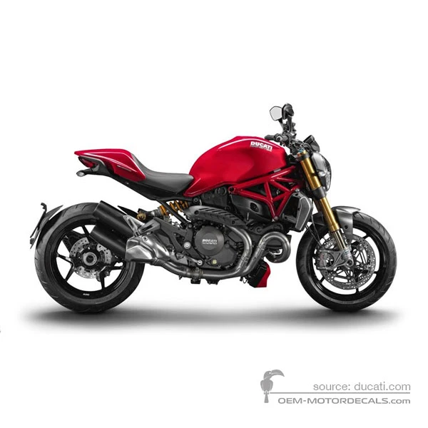 Stickers voor Ducati MONSTER 1200 S 2014 - Rood • Ducati OEM Stickers
