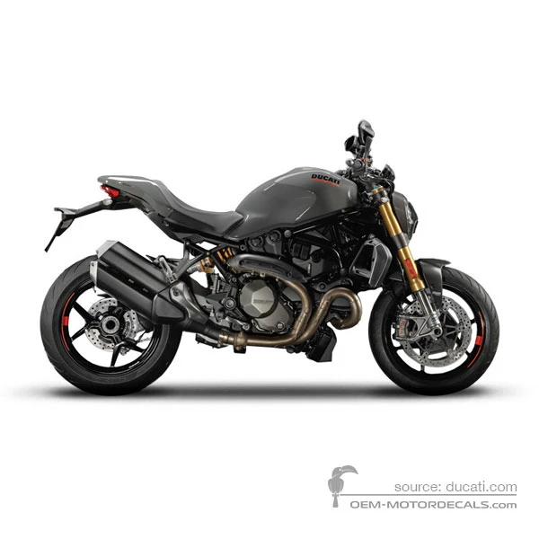Stickers voor Ducati MONSTER 1200 S 2019 - Grijs • Ducati OEM Stickers
