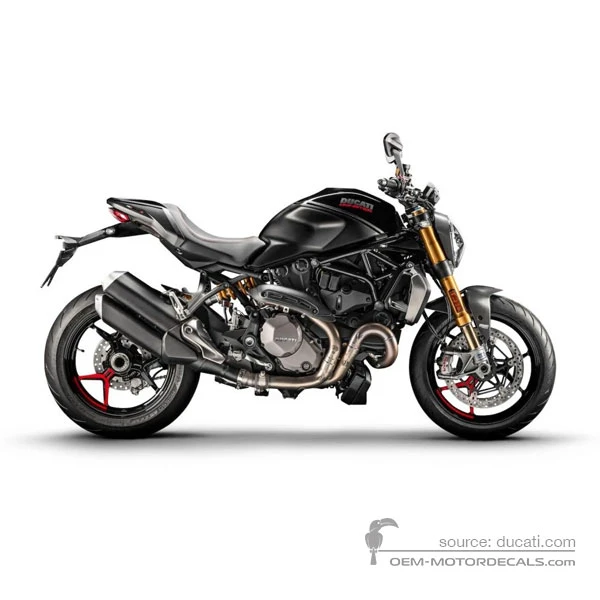 Aufkleber für Ducati MONSTER 1200 S 2020 - Schwarz • Ducati OEM-Aufkleber