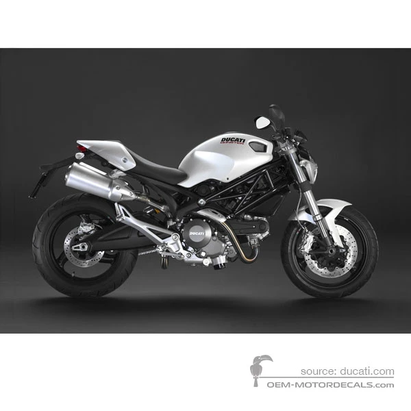Decals for Ducati MONSTER 696 2008 - White • Ducati OEM Decals