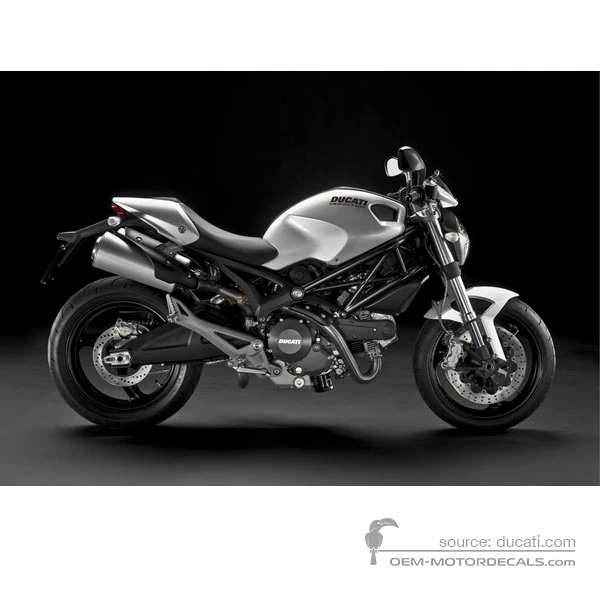 Stickers voor Ducati MONSTER 696 2010 - Wit • Ducati OEM Stickers