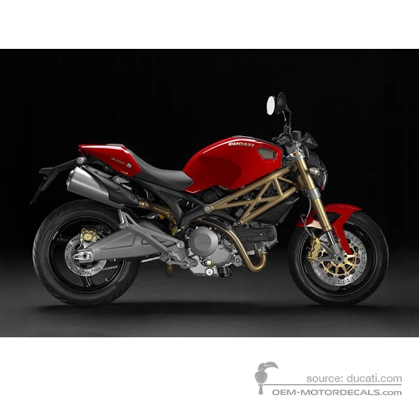 Naklejki do Ducati MONSTER 696 2013 20th Anniversary - Czerwony • Ducati Naklejki OEM