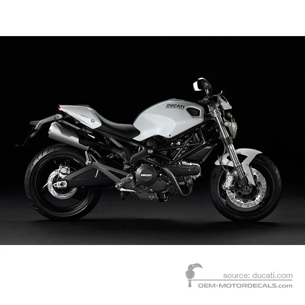 Decals for Ducati MONSTER 696 2014 - White • Ducati OEM Decals