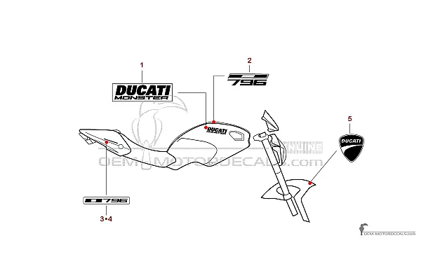Ducati MONSTER 796 2012 - Rood