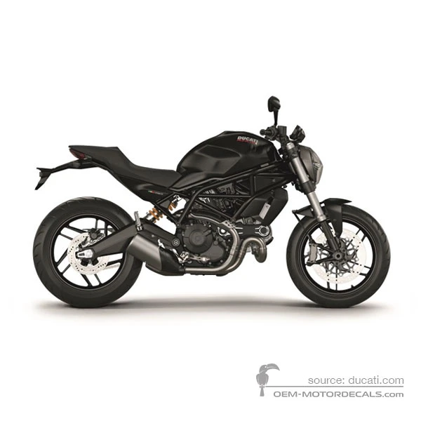 Aufkleber für Ducati MONSTER 797 2017 - Dunkelgrau • Ducati OEM-Aufkleber