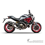 Ducati MONSTER 821 2017 - Gris Rojo