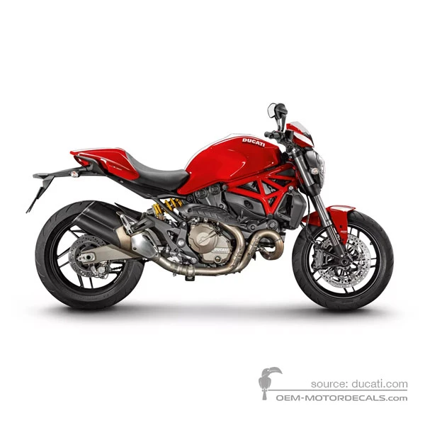 Aufkleber für Ducati MONSTER 821 2017 - Rot • Ducati OEM-Aufkleber