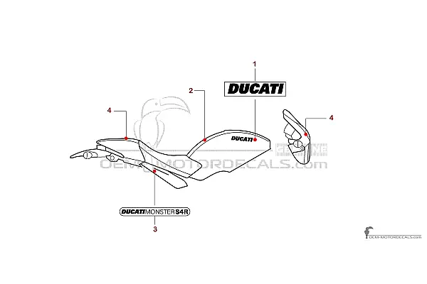 Ducati MONSTER S4R 2004 - Red