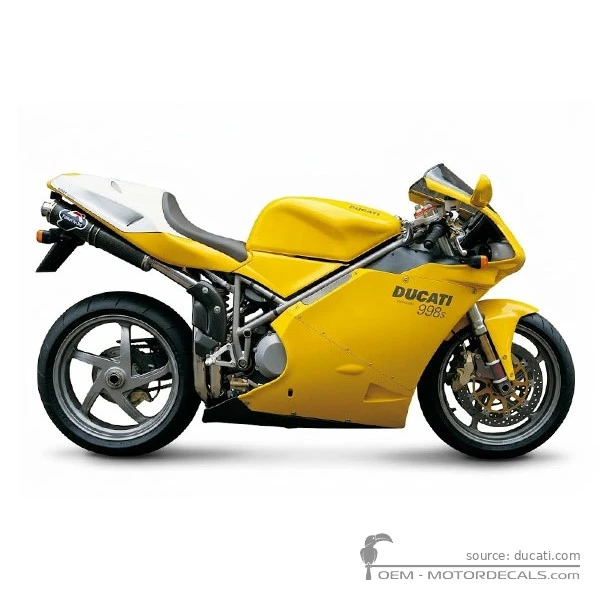 Aufkleber für Ducati SUPERBIKE 998 S 2002 • Ducati OEM-Aufkleber