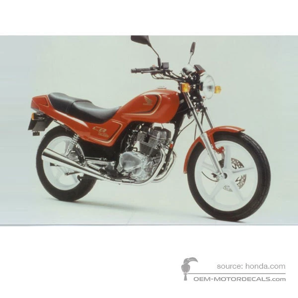 Naklejki do Honda CB250 TWO FIFTY 1992 - Czerwony • Honda Naklejki OEM