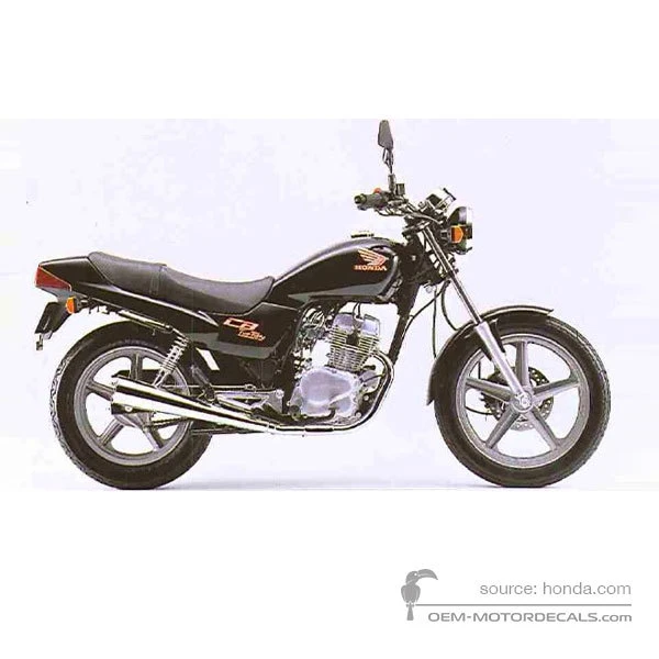 Naklejki do Honda CB250 TWO FIFTY 1996 - Czarny • Honda Naklejki OEM