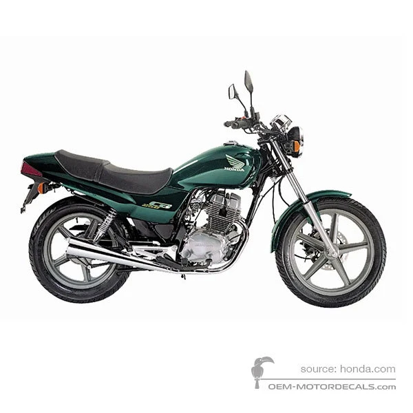 Stickers voor Honda CB250 2000 - Groen • Honda OEM Stickers