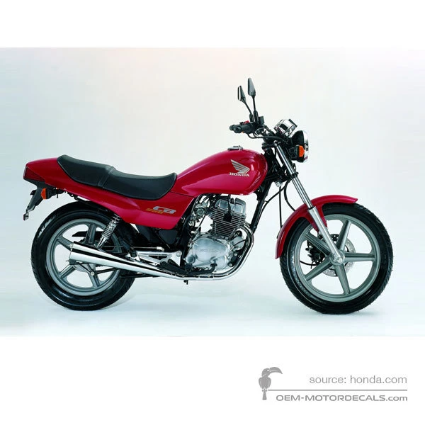 Decals for Honda CB250 2000 - Red • Honda OEM Decals