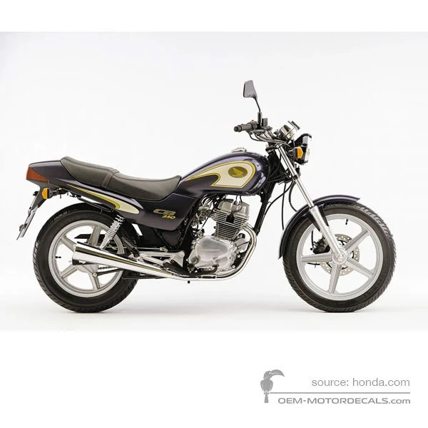 Decals for Honda CB250 2001 - Blue • Honda OEM Decals
