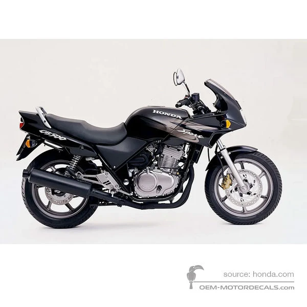 Autocollants pour Honda CB500S 1998 - Noir • Honda Autocollants OEM