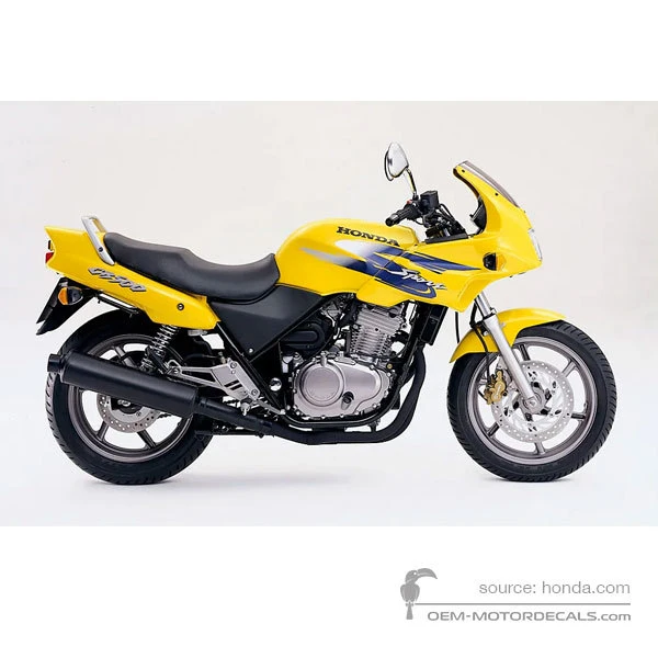 Pegatinas para Honda CB500S 1998 - Amarillo • Honda Pegatinas OEM