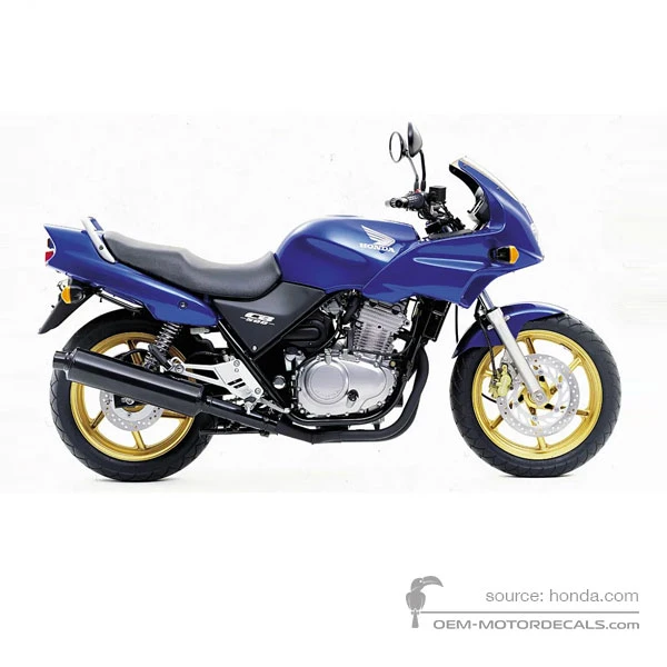 Stickers voor Honda CB500S 2002 - Blauw • Honda OEM Stickers