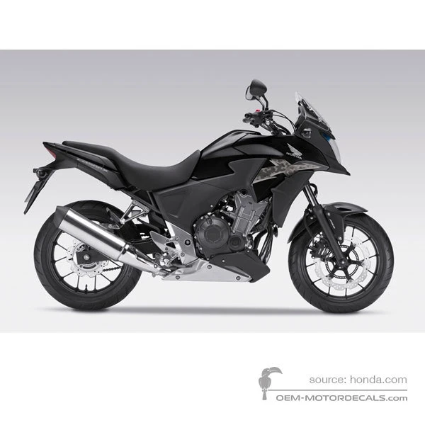 Stickers voor Honda CB500X 2013 - Zwart • Honda OEM Stickers
