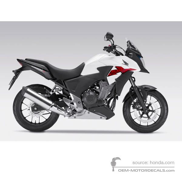 Stickers voor Honda CB500X 2013 - Wit • Honda OEM Stickers