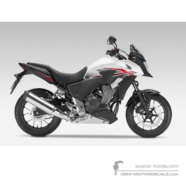 Stickers voor Honda CB500X 2015 - Wit • Honda OEM Stickers