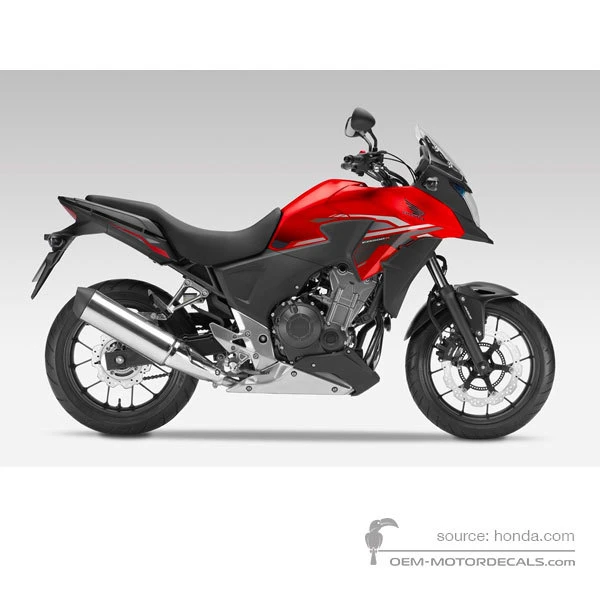 Stickers voor Honda CB500X 2015 - Rood • Honda OEM Stickers