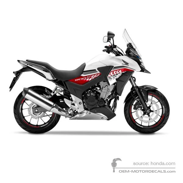 Decals for Honda CB500X 2016 - White • Honda OEM Decals