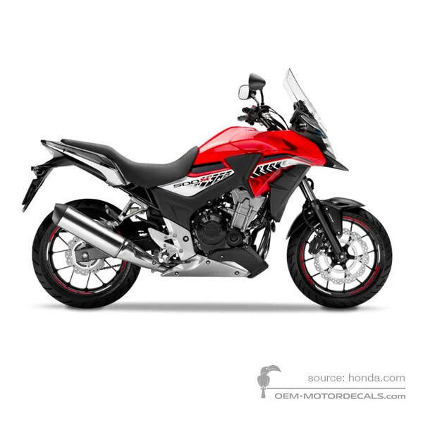 Pegatinas para Honda CB500X 2016 - Rojo • Honda Pegatinas OEM