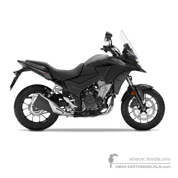 Stickers voor Honda CB500X 2017 - Zwart • Honda OEM Stickers