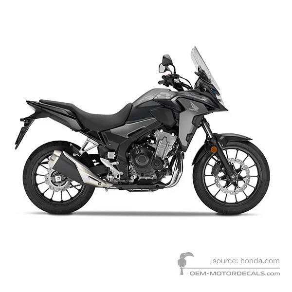 Stickers voor Honda CB500X 2019 - Zwart • Honda OEM Stickers