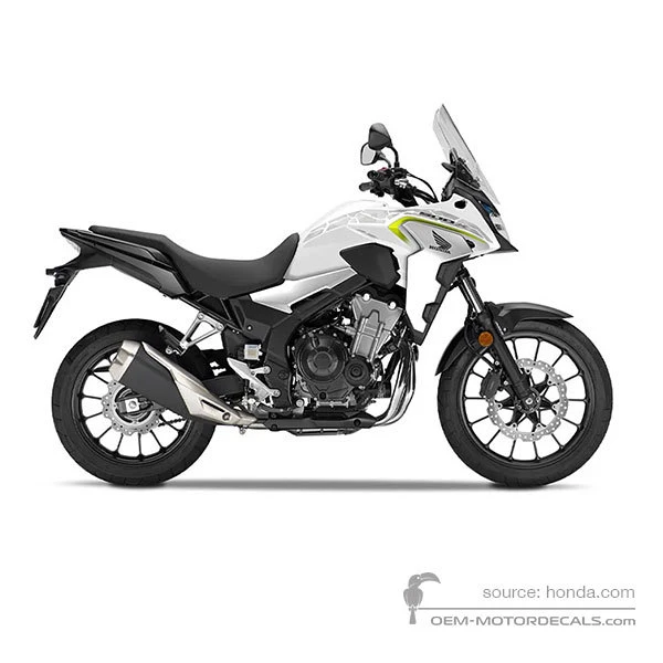 Stickers voor Honda CB500X 2019 - Wit • Honda OEM Stickers